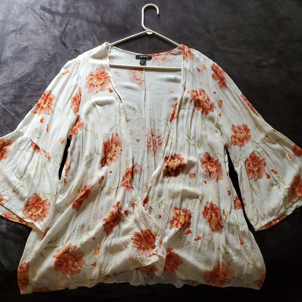 Torrid sheer cardigan/shawl